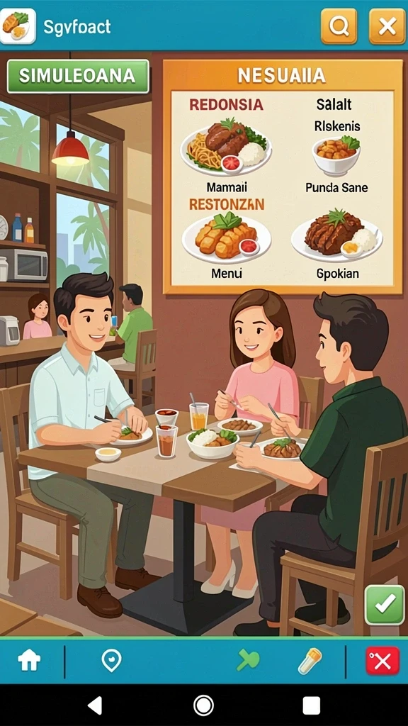bengkel69 - Tangkapan layar menampilkan level pertama yang penuh warna.