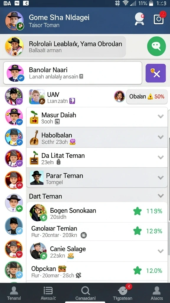rajabotak - Fitur multiplayer yang memungkinkan bersaing dengan teman.